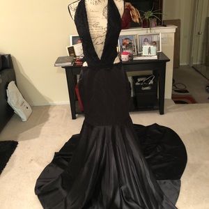 Black mermaid prom dress